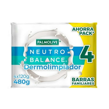 Jabon de Baño Palmolive Neutro Balance Dermolimpiador Humecta y Protege tu Piel 4 x 120 g