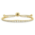 thumbnail image 2 of 925 Sterling Silver Gold-tone CZ 5-9in Adjustable Chain Bracelet; for Adults and Teens; for Women and Men, 2 of 3