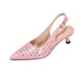 thumbnail image 2 of Viluyesy Pumps for Women Pointed Toe Slingback Kitten Heel Comfortable Dress Work Shoes Casual Walking Pink Size 5.5, 2 of 9