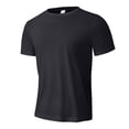 thumbnail image 4 of Men's Fitness Casual Breathable Slim-Fit Base Layer Running Gym T-Shirt Soft Moisture-Wicking Fabric All-Season Active Tees,Black,XXXL, 4 of 6