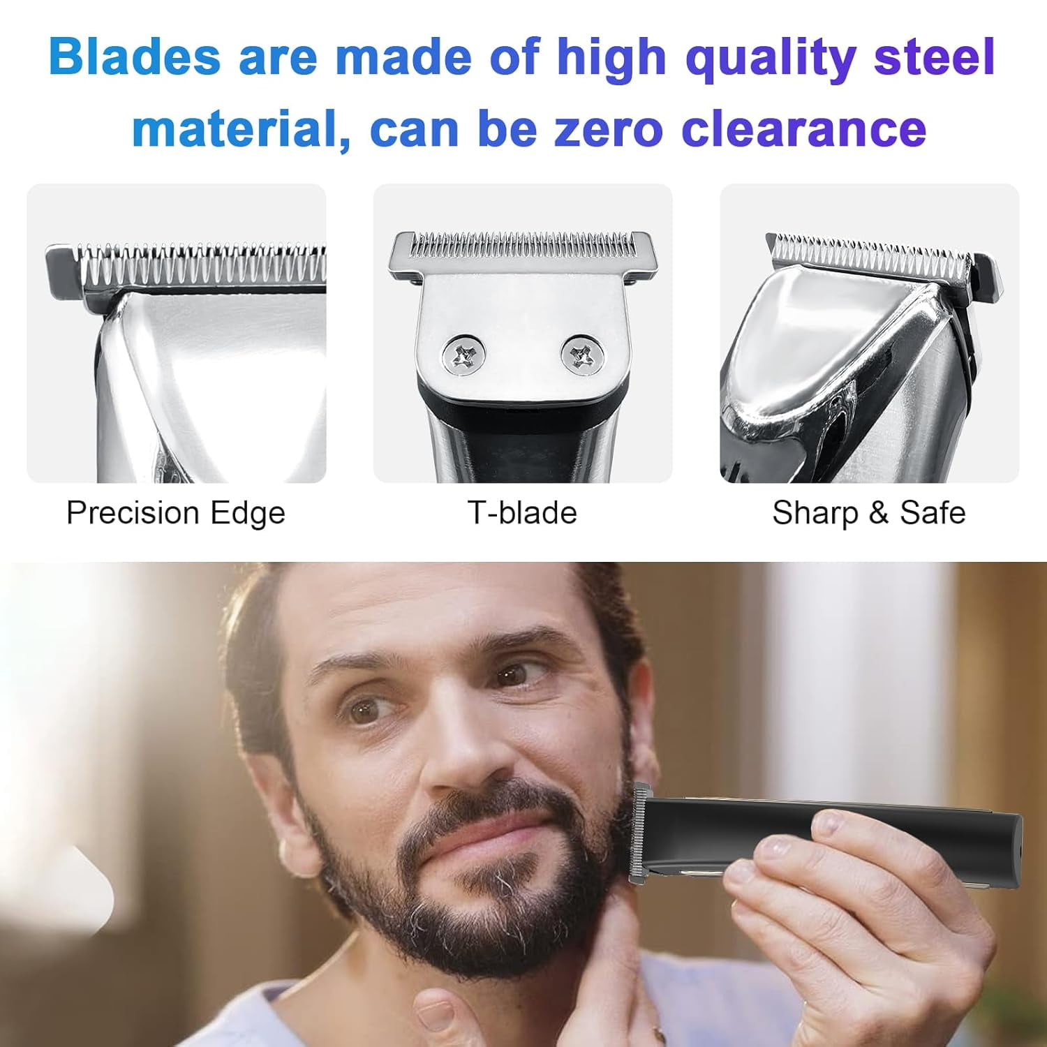 Replacement Detachable T Blade Compatible with Wahl T Blades for Trimmer Models （2 pack）