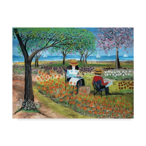 Trademark Fine Art 'Artist By The Sea' Canvas Art by Cheryl Bartley