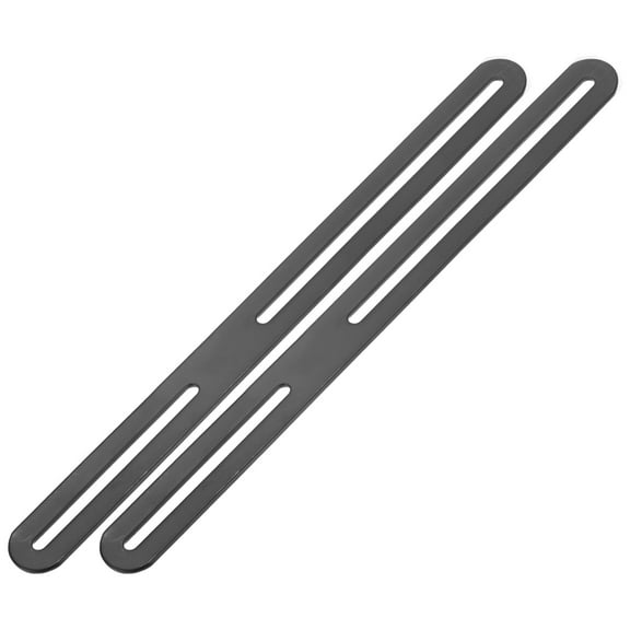 2-Pack Adjustable Flat Mending Plate Support with Single Slot, 11.02x0.94 Inch Straight Repair Fixing Bracket Connector for Wood Furniture [Black]