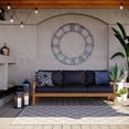 thumbnail image 2 of Lounge Sofa, Wood, Brown Natural Blue Navy, Modern Contemporary Urban Design, Outdoor Patio Balcony Cafe Bistro Garden Furniture Hotel Hospitality, 2 of 10