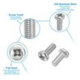 thumbnail image 3 of Uxcell Phillips Pan Head Screws, 40 Pack M3-0.5 x 12mm 304 Stainless Steel 18-8 Full Thread Pan Head Machine, 3 of 7