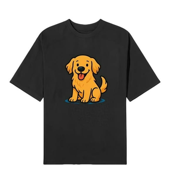 Golden Graphic Tee T Shirt Top Cute Dog Lovers Pet Apparel Black S-5XL Soft Comfortable Funny Animal Print