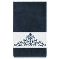thumbnail image 2 of Authentic Hotel and Spa  Midnight Blue Turkish Cotton Scrollwork Embroidered Bath Towel, 2 of 3