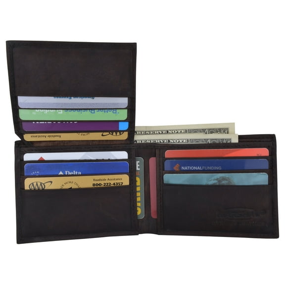 Men's Leather Bifold ID Card Holder Purse Wallet Billfold Handbag Slim Clutch
