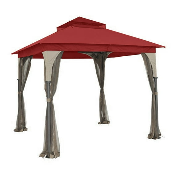 Garden Winds Replacement Canopy Top Cover for the Outdoor Patio 8 x 8 Gazebo - Cinnabar