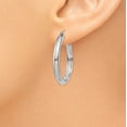 thumbnail image 3 of 14K White Gold Hoop Earrings, 3 of 4