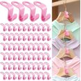 thumbnail image 1 of (Pink)64 Pieces Hanger Hooks Connecting Hooks for Hangers Hanging Hook Connector Mini Cascading Hangers Space Saving in Closets, 1 of 5
