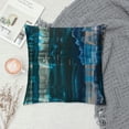 thumbnail image 2 of Acheng Short Plush Pillowcase 1 Piece Gold and Blue Abstract Art White, 2 of 5