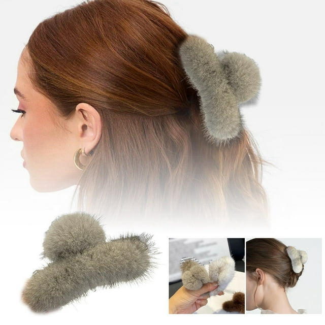 Stylish Barrettes For Effortless Hair Styling Hair Accessories For All Hair Types Elegant And Practical Hair Clips Soft Mink Velvet Material Perfect For Quick Hair Fixes