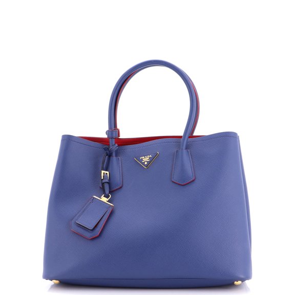 Pre-Owned Cuir Double Tote Saffiano Leather Large By Rebag