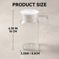 thumbnail image 3 of Clear Glass Water Pitcher,20 OZ Heat Resistant Glass Pitcher with Stainless Steel Lid & Spout,Borosilicate Glass Carafe for Water,Iced Tea,Coffee,Juice,Beverages for Home,Kitchen & Daily Use, 3 of 7