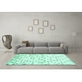 thumbnail image 3 of Ahgly Company Machine Washable Indoor Rectangle Southwestern Turquoise Blue Country Area Rugs, 7' x 10', 3 of 4