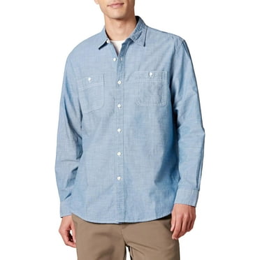 Men's Regular-Fit Long-Sleeve Chambray Shirt