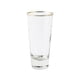 thumbnail image 1 of Vasos de vidrio martillado cónicos con borde dorado, aptos for lavavajillas, transparentes, de base pesada., 1 of 7