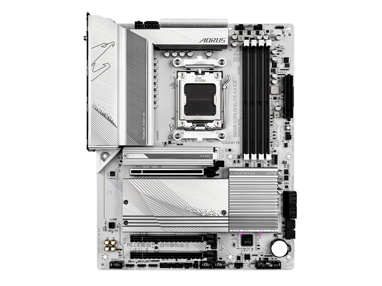 Aorus B650 AORUS ELITE AX ICE Gaming Desktop Motherboard - AMD B650 Chipset - Socket AM5 - ATX (b650aoruseliteaxice)
