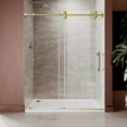 thumbnail image 7 of UKS04-50-55 Inch x 80 Inch Sliding Frameless Shower Door, 3/8" Tempered Glass with Easy-Cleaning Coating, Stainless Steel Rollers & SGCC-Certified Stability, 7 of 7