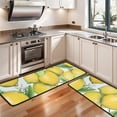 thumbnail image 3 of Kitchen Rugs Sets Of 2,Yellow Lemon Fruit Flowers LightBlue Pattern Anti Fatigue Kitchen Mat Rugs Non Slip Washable,Decorative Kitchen Floor Mats for Kitchen,Sink,Laundry,17"x47"+17"x47", 3 of 5