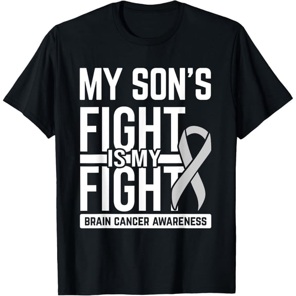 My Son's Fight My Fight Brain Cancer Awareness Brain Tumor T-Shirt