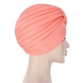 thumbnail image 3 of GreatBaby Ladies' Fashion Solid Color Hat Muslim Headband Hat Spring Summer For Daily Wear Knit Functional and Stylish Choice(Watermelon Red,Free Size), 3 of 5