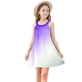 thumbnail image 6 of QTOCIO Toddler Girls Dresses, Baby Girl Summer Clothes, Kids Girls Cute Gradient Sleeveless Camisole Dress A Line Suspenders Wrinkle Dress, Purple, 4 Years, 6 of 8