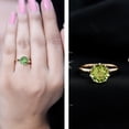 thumbnail image 3 of Rosec Jewels Peridot Solitaire Engagement Ring 2 Carat - August Birthstone Ring for Women - AAA Quality Certified, 14K Yellow Gold, US 7.00, 3 of 8
