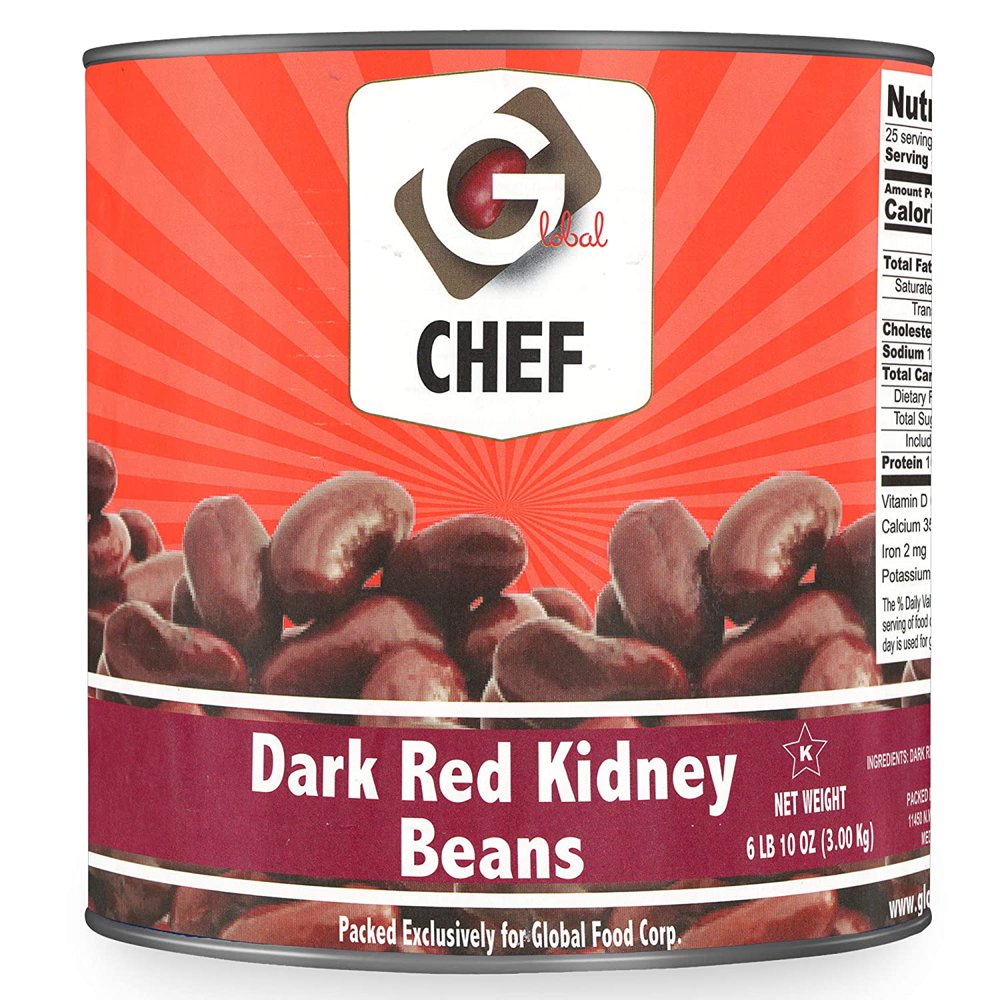Global Chef Dark Red Kidney Beans 106oz (3 KG) JUMBO Size