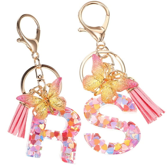 unbranded  2 Pcs Rings Id Card Holder Retractable English Keychain Miss