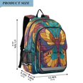 thumbnail image 2 of Backpack 12.9 *5.1 * 17.7 Inches Outing Backpack, Shopping Backpack, Travel Backpack Stained Glass Butterfly, 2 of 7