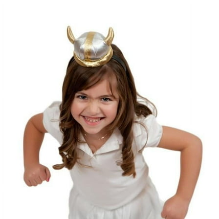 Viking Costume Silver Cloth Helmet Headband