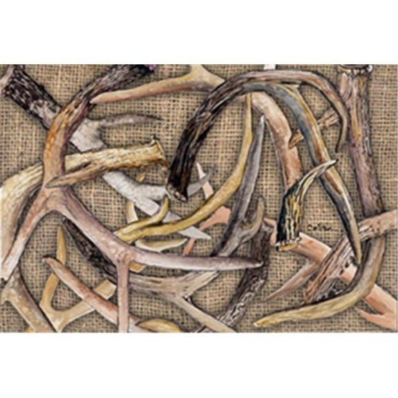 Carolines Treasures 8732PLMT Deer Horns Fabric Placemat
