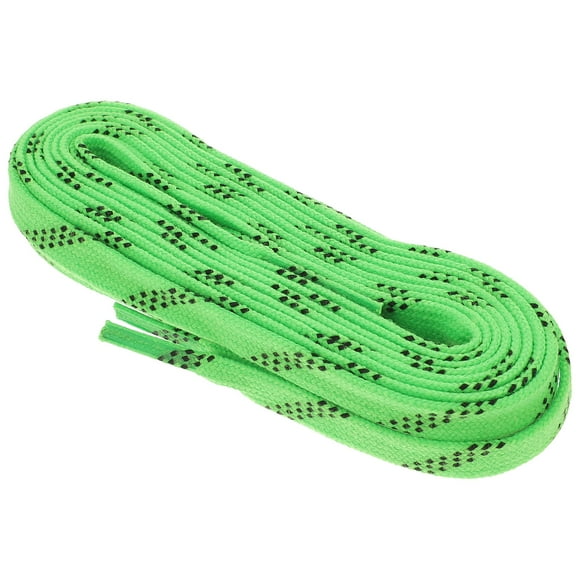 KAKOWELY 1 Paire de Lacets Professionnels pour Patins de Hockey sur Glace, Lacets Cirés Antigel Anti-Fracture pour Chaussures de Sport Ski Hockey (Vert, 96 Pouces),96.06"X0.39"X0.2"