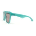 thumbnail image 3 of Flat Top Oversized Rectangular Plastic Retro Racer Fashion Sunglasses Green - Brown, 3 of 4