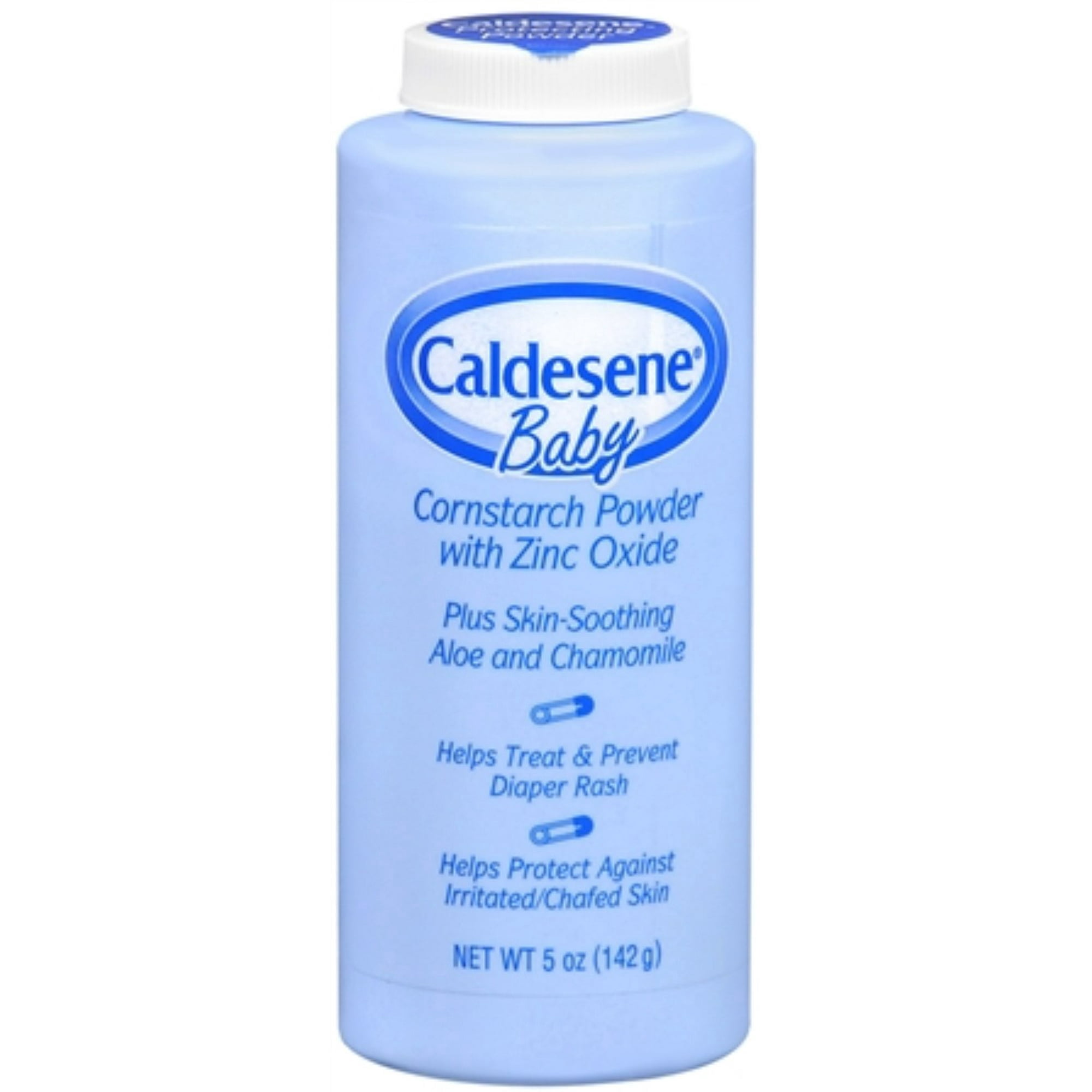 Caldesene Cornstarch Baby Powder with Zinc Oxide, Talc-Free Baby Powder, 5 Oz (6 Pack)