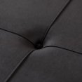 thumbnail image 3 of Round Velvet Ottoman Stool Raised with Hairpin Gold Base, Black, Large, 3 of 7