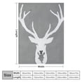 thumbnail image 4 of Nawypu  Deer Flannel Bed Blanket  Woodland Deer Head Throw Blanket Lightweight Cozy Plush Blanket for Bedroom Living Rooms Sofa Couch, 4 of 6