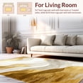 thumbnail image 2 of ODIKA 4'x6' Machine Washable Non-Slip Area Rug, Abstract Waves Indoor Contemporary Floor High Traffic Rug, Gold, 127385, 2 of 7