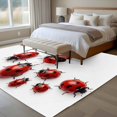 thumbnail image 5 of Cute Ladybug Washable Area Rug 6 x 9 ft Realistic Love Heart Ladybug Rustic Farmhouse, Soft Non Slip Rugs Stain Repellent Indoor Felt Carpet for Living Dining Room Bedroom Home Office, 5 of 9