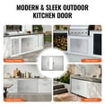 thumbnail image 2 of VEVOR BBQ Access Door, 35W x 24H Inch Double Outdoor Kitchen Door, Stainless Steel Flush Mount Door, Wall Vertical Door with Handles, for BBQ Island, Grilling Station, Outside Cabinet, 2 of 9