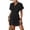 Black-1, variant on Women Beach Cover Ups Swiss Dot Shirt Dresses Button Down Swim Coverup Vacation Outfits