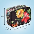 thumbnail image 2 of Bolsa de viaje Conair con doble cierre, diseño floral, color negro, 2 of 2