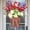 Red, variant on Surpdew Yellow Forsythia Wreath Spring Door Hanger Basket Wreath, Artificial Spring Summer Flowers Wreathes With Green Leaves For Front Door Indoors Outdoor Decor Rustic And Farmhouse Yellow Wreathes