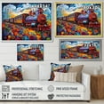 thumbnail image 4 of Designart "Abstract Train curious Journey I" Transportation Floater Framed Wall Art Living Room, 4 of 7