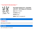 thumbnail image 2 of Rear Brake Hardware Kit - Compatible with 2013 - 2015 Subaru XV Crosstrek 2014, 2 of 2