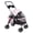 Pink, variant on Trendix Dog Cat Stroller 4 Wheels Cart, Dog Cat Cage with Cup Holder, Breathable and Visible Mesh Outdoor Travel Pet Folding Stroller, Grey