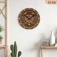 thumbnail image 5 of 2D Flat 1pc 10Inch Wooden Gothic Bat and Skull Wall Clock Round Wooden Decorative Clock with Roman Numerals, Easy-to-Read Design for Home, Kitchen, Bedroom, Unique Birthday or Holiday Gift, 5 of 7