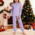 thumbnail image 2 of RXMEKW Girls Long Sleeve Tops, Solid Color Set for 5-14 Years, 2 of 9